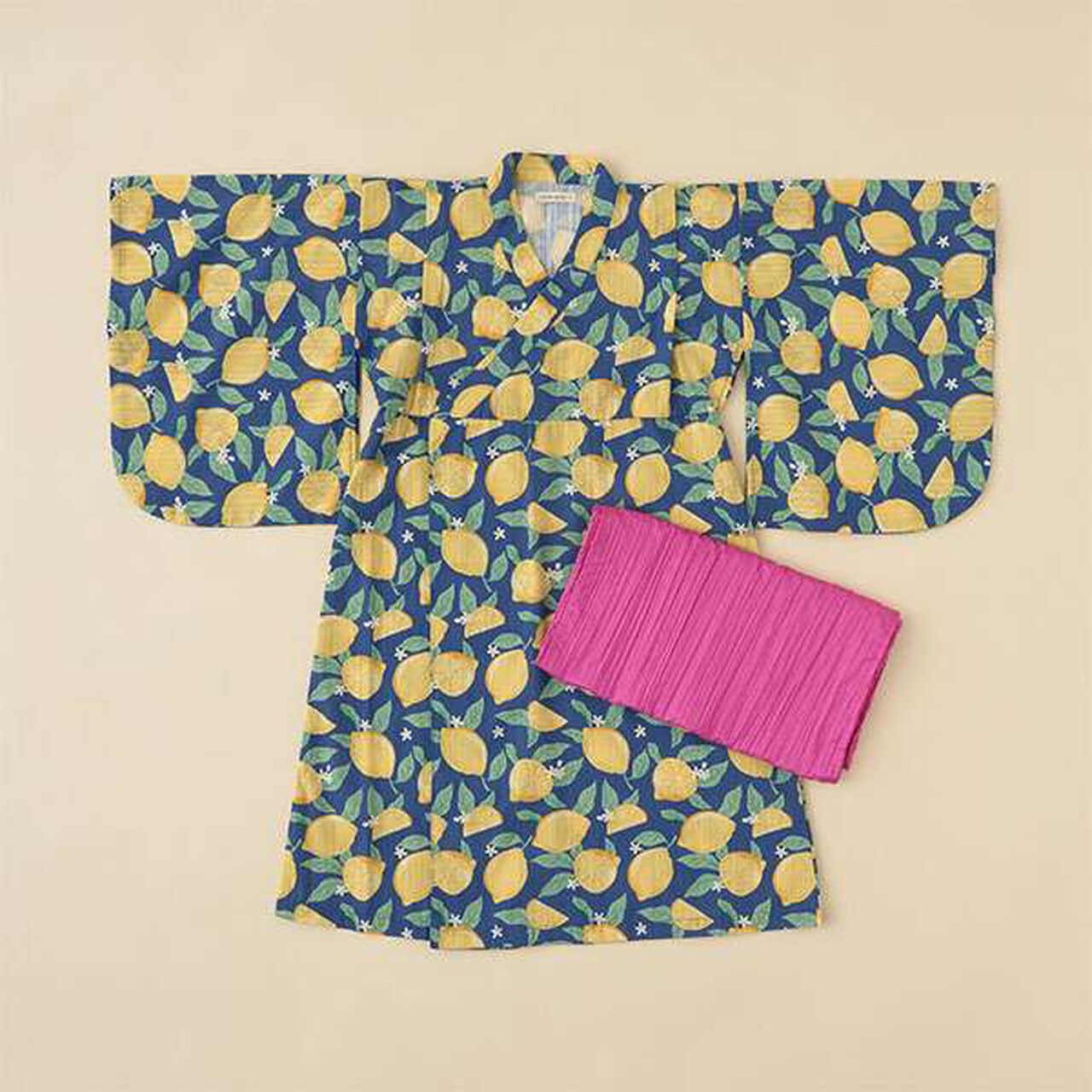 Easy-to-Wear One-Piece Yukata,Cream, large image number 12