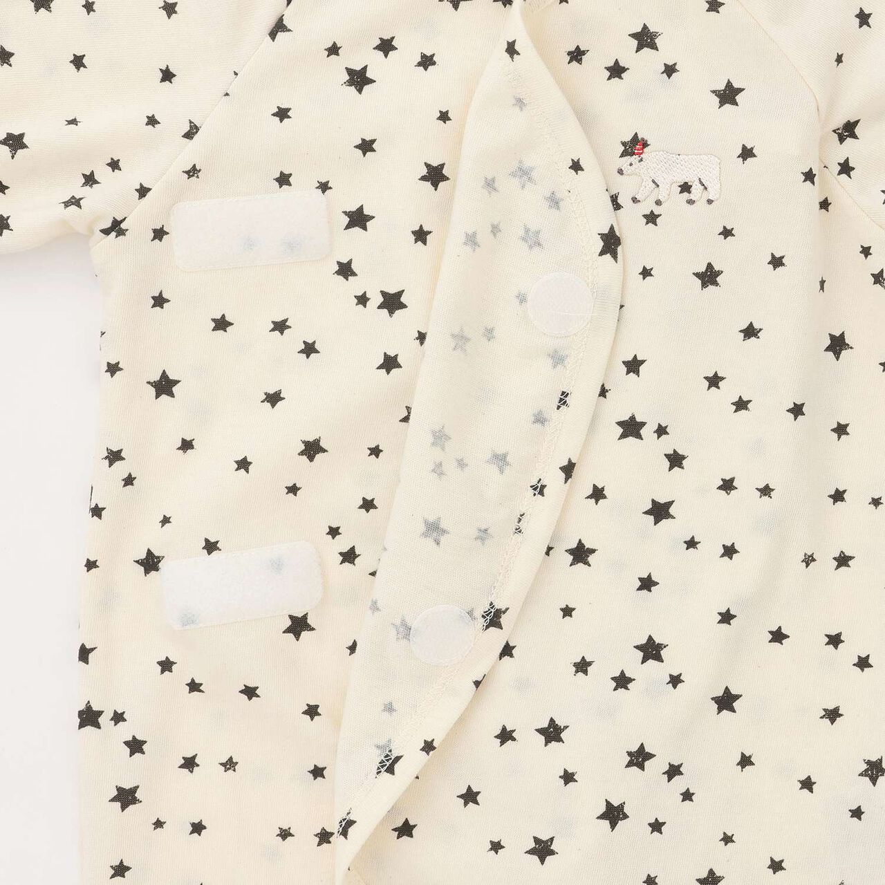 Organic Star Newborn Wear [Made in Japan],Pearl white, large image number 4