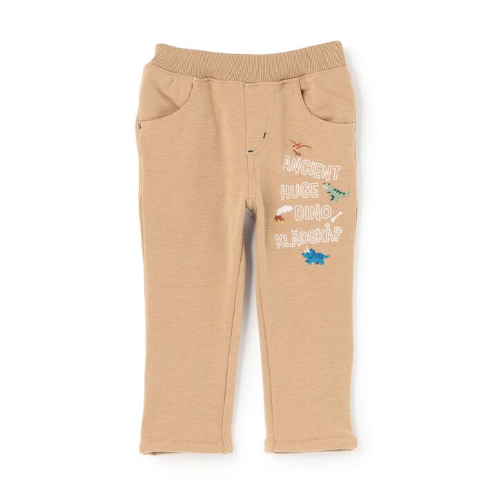 [Restock] Long-Length Straight Pants with Dinosaur Embroidery,, medium