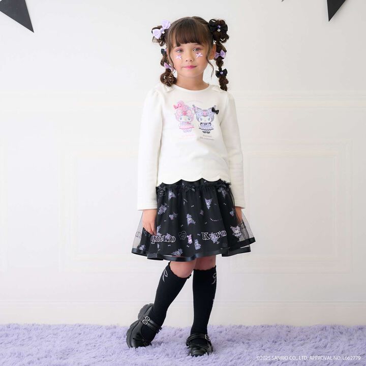 My Melody / Kuromi Web Exclusive Scalloped Hem Sweatshirt,Off white, medium image number 10