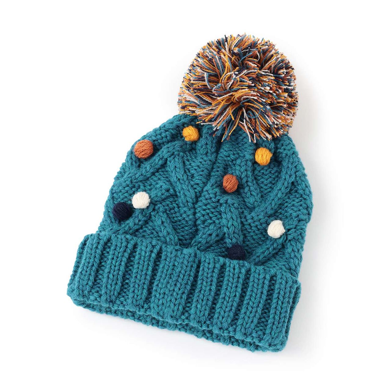 Bubbly Knit Beanie,Pearl white, large image number 1