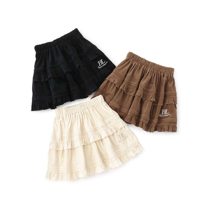 Calla Crepe Tiered Skirt,Black, medium image number 7