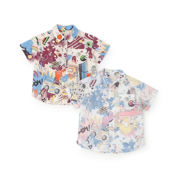 LUKEY S ROBOT Short-Sleeve Shirt,Multi color, medium image number 7