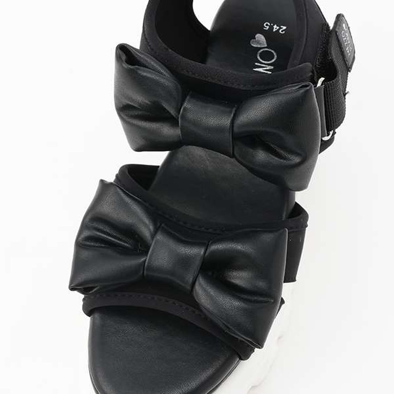 Double Ribbon Sport Sandals,White, large image number 7