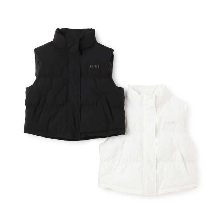 [AMI] Water-Repellent Padded Short Vest,Black, medium image number 7