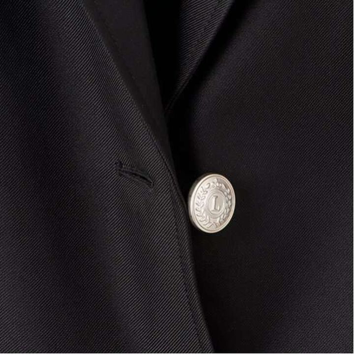 [Graduation Attire] with Emblem Tailored Jacket,Black, medium image number 19