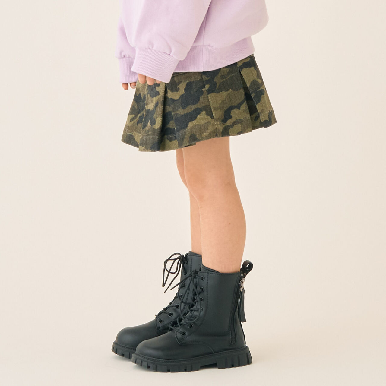 Box Pleat Skirt / Denim,Blue, large image number 1