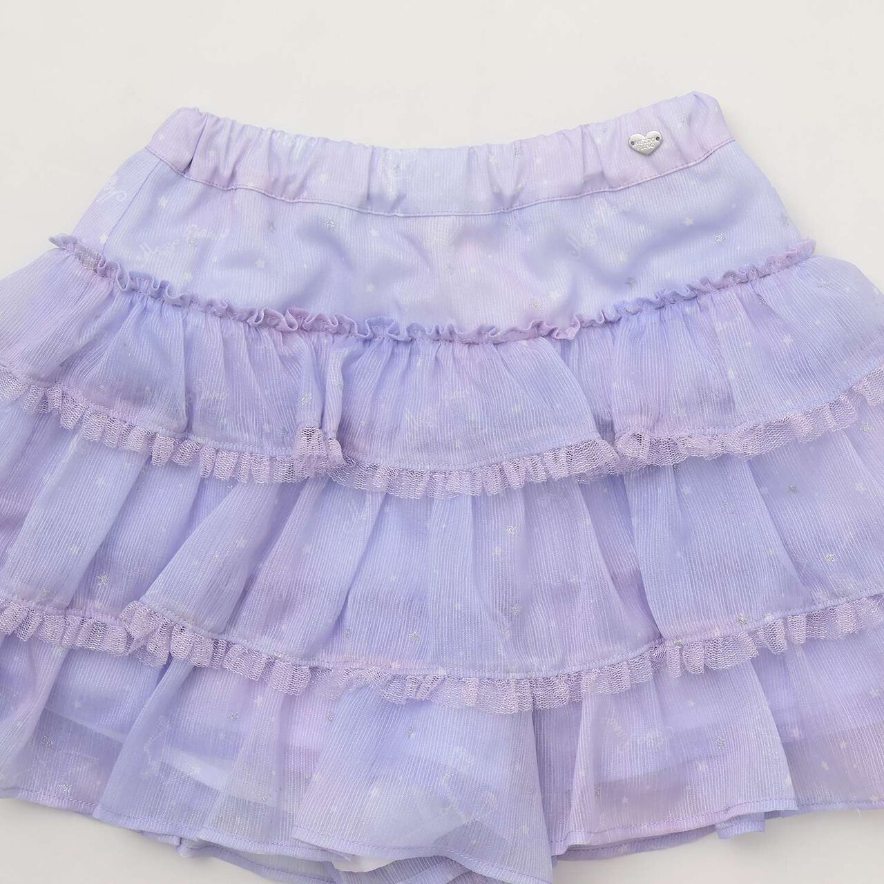 Zodiac Pattern Tiered Culotte Skirt,Navy, large image number 10