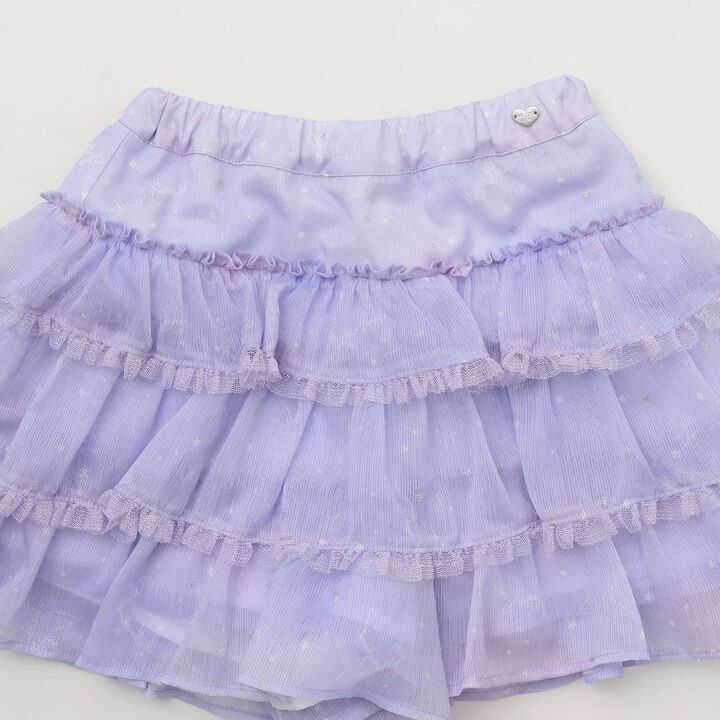 Zodiac Pattern Tiered Culotte Skirt,Navy, medium image number 10