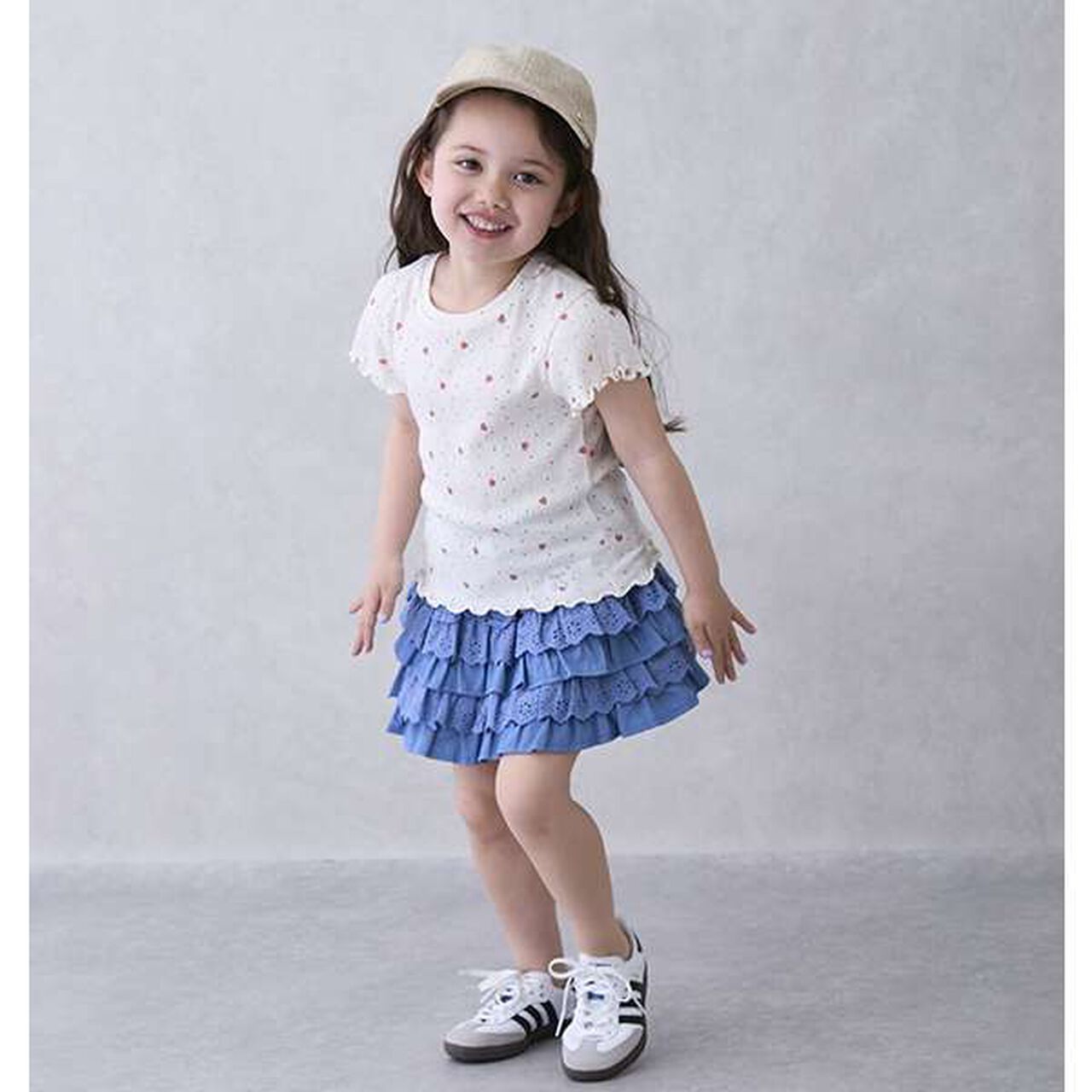 [Link] Lace Frill Skirt,Pink, large image number 1