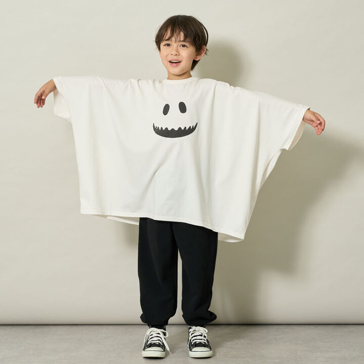 [Halloween] Stain-Resistant, Quick-Dry & UV-Protection Ghost T-Shirt,Ivory, medium image number 3