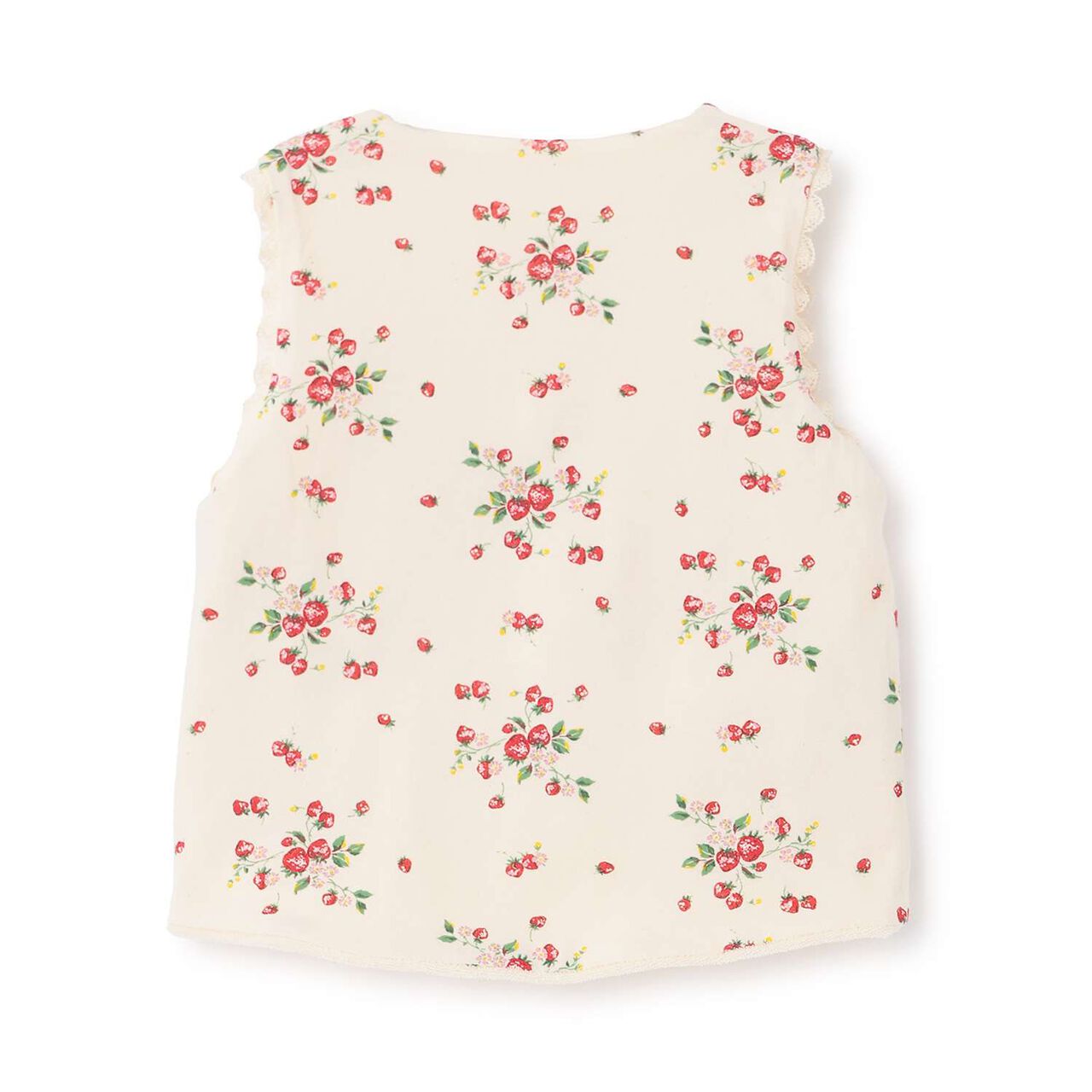 Wild Strawberry Reversible Vest [Organic] [Made in Japan],Pearl white, large image number 3