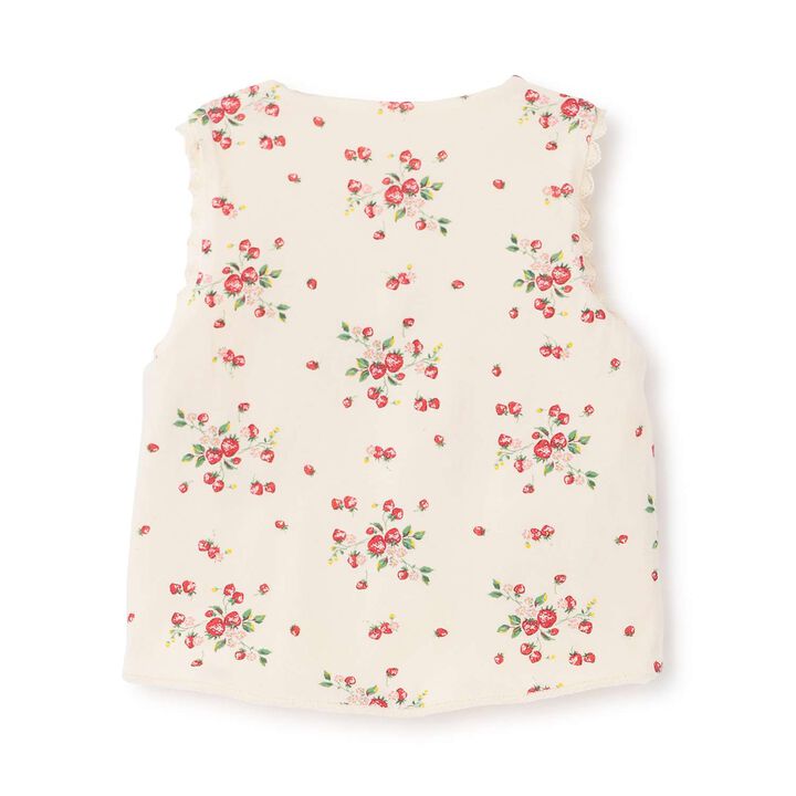 Wild Strawberry Reversible Vest [Organic] [Made in Japan],Pearl white, medium image number 3