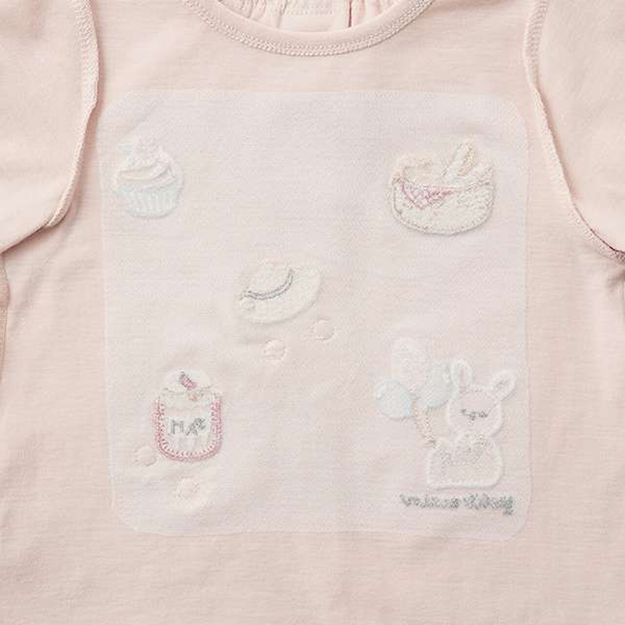 Puputete Appliqué T-Shirt,Mocha tea, large image number 2