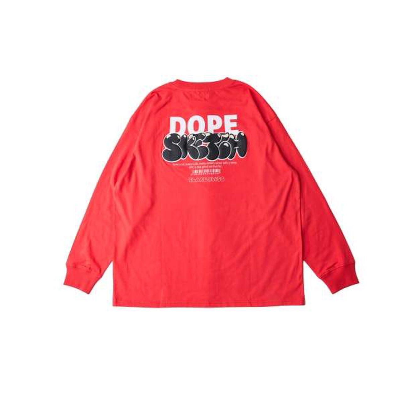 Back Foam Print Long-Sleeve T-Shirt,Orange, large image number 0