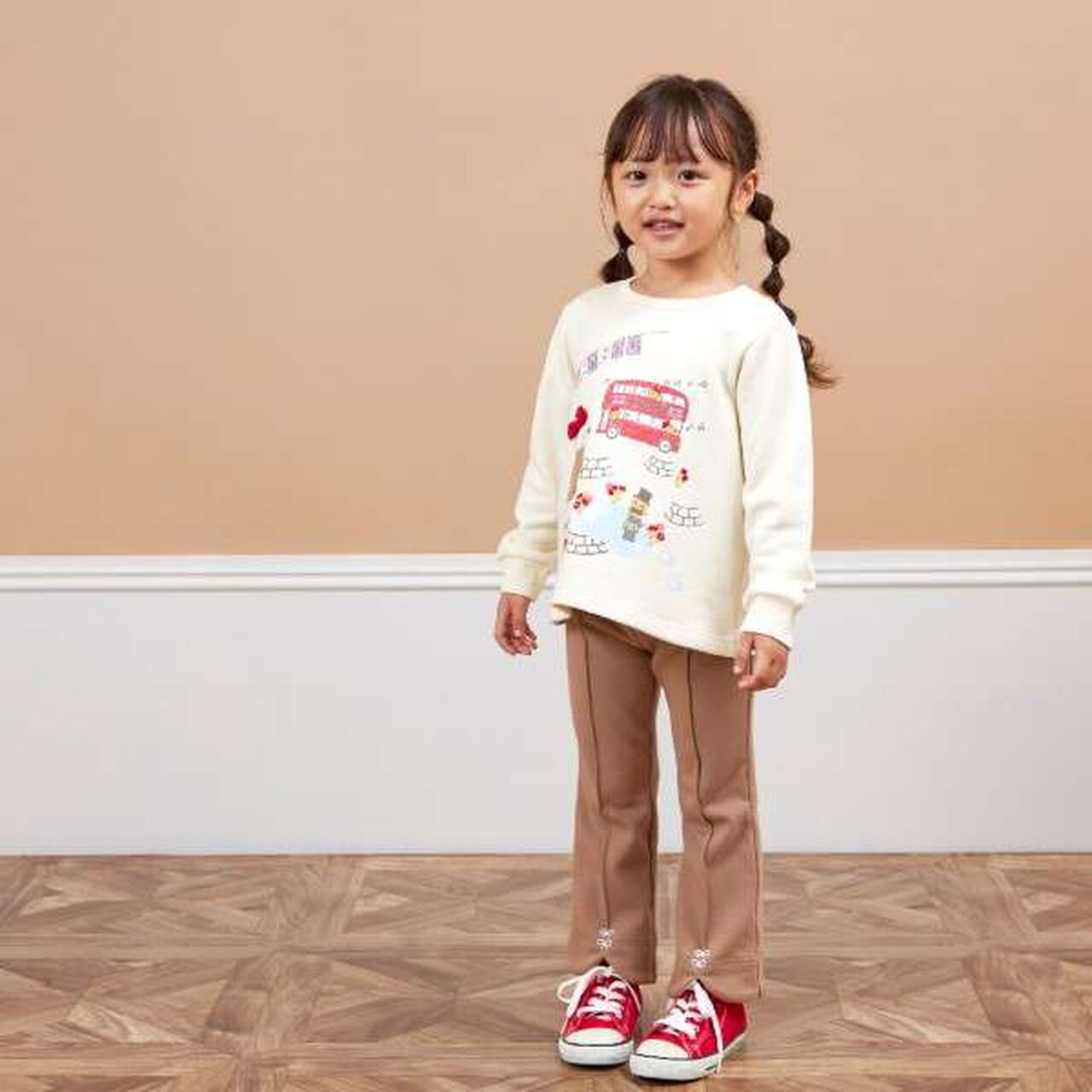 KP London Mimi Print Appliqué Trainer (80-150),Off white, large image number 13