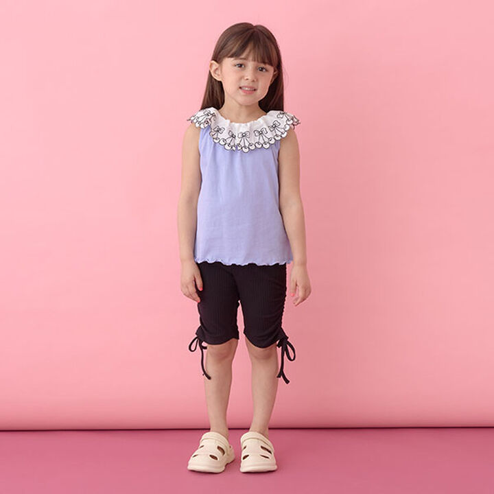 [Soft Cotton] Cherry Lace Collar Top,Light orange, medium image number 8