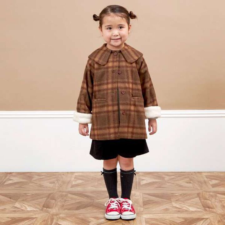 KP Knit Twill Pleated Wrap Pants [100-140],Black, medium image number 3