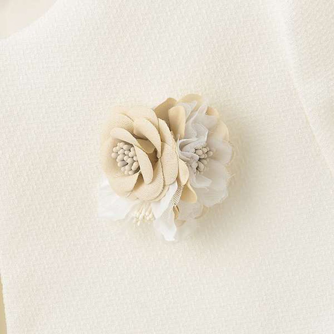 Check OP + Scallop Trim Jacket Set,Beige, large image number 2