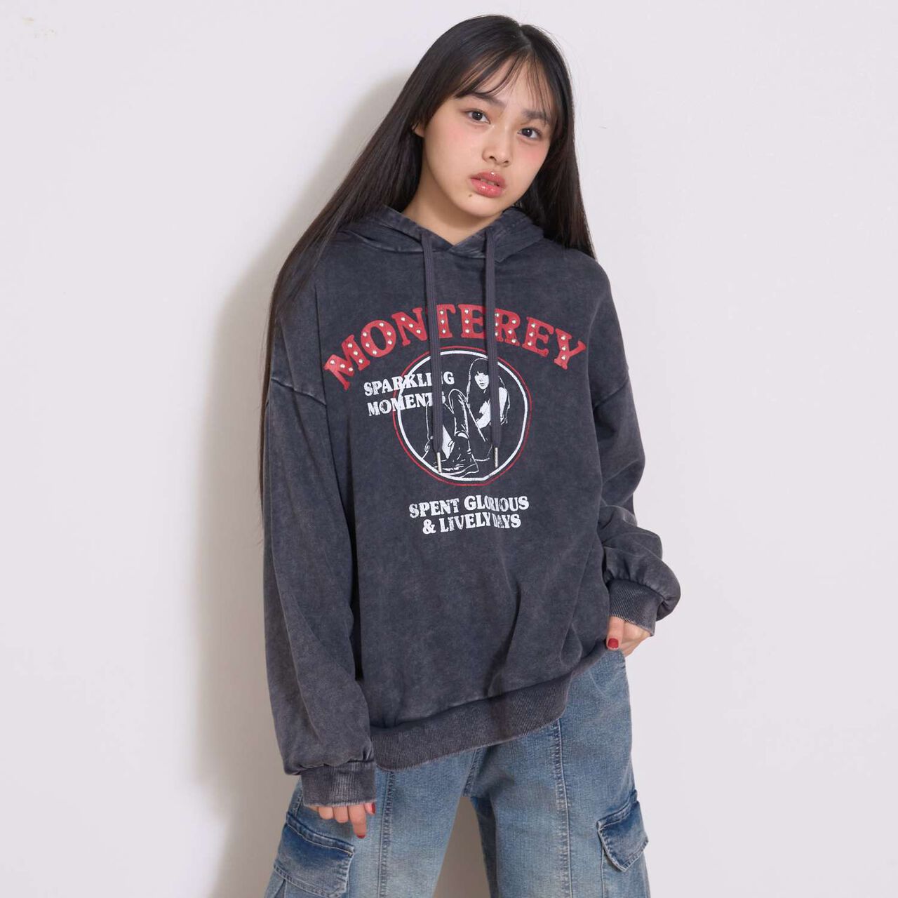 [LTXC] Pigment Pullover Parka,Charcoal gray, large image number 1