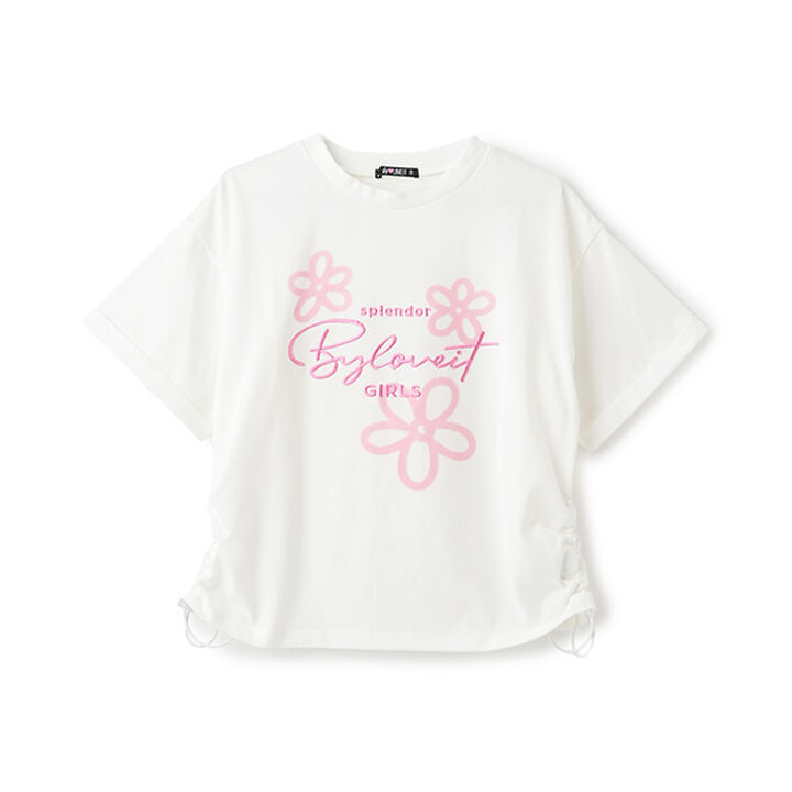 Airbrush Flower T-Shirt,Off white, medium image number 0