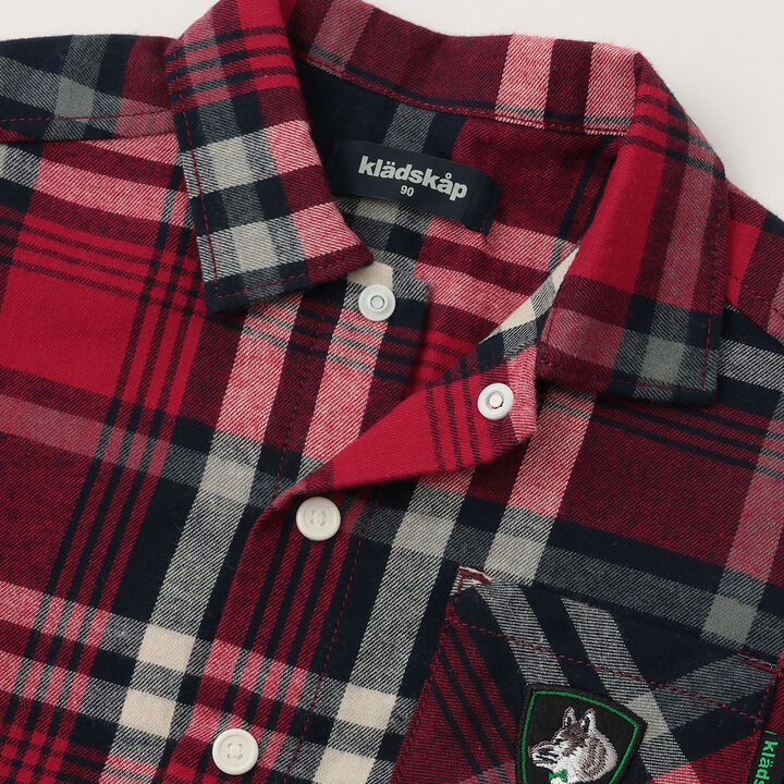 Trad Checkered Long-Sleeve Shirt,Sax blue, medium image number 3