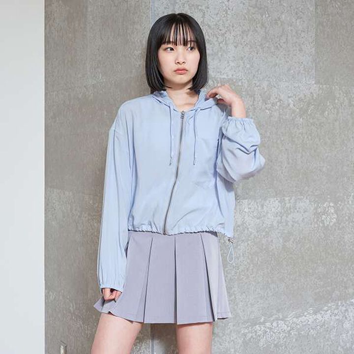 [UV Protection] Sheer Blouson,Sax blue, medium image number 7