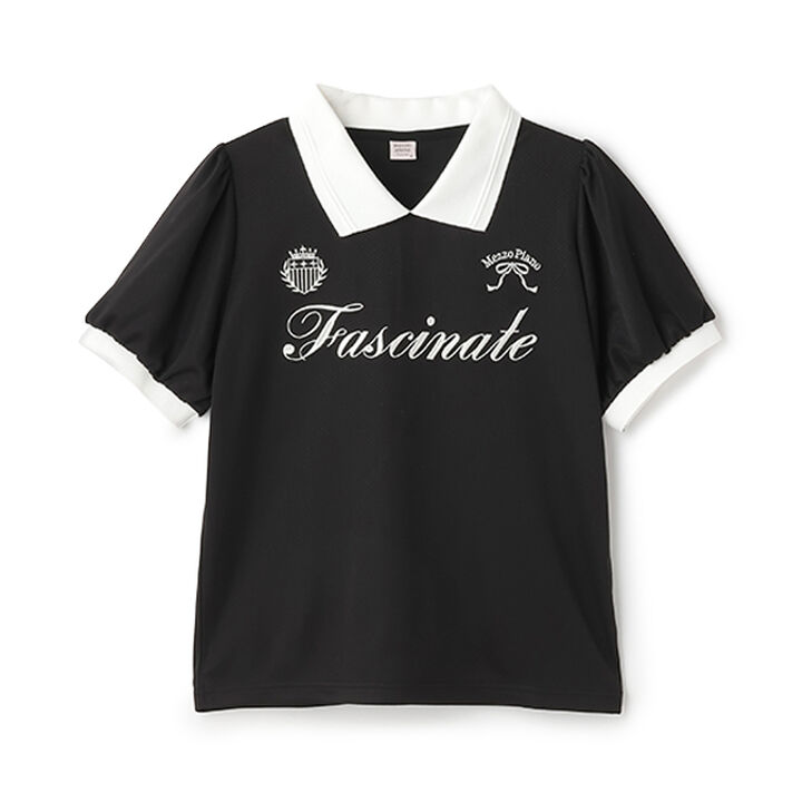 [UV Protection & Cool Touch] Collared Top,Sax blue, medium image number 2