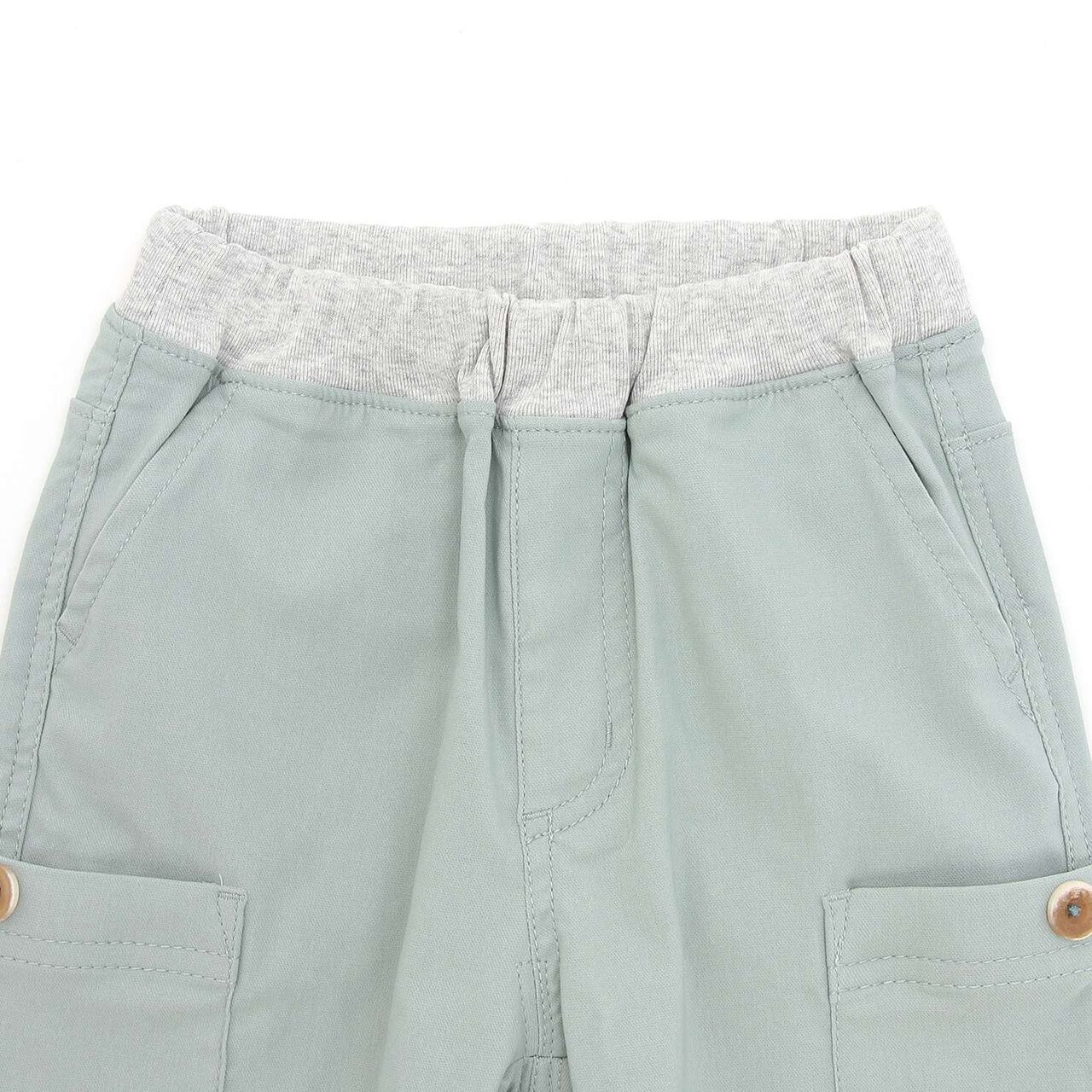 Stretch Twill Cargo Half Pants,Mustard, large image number 2