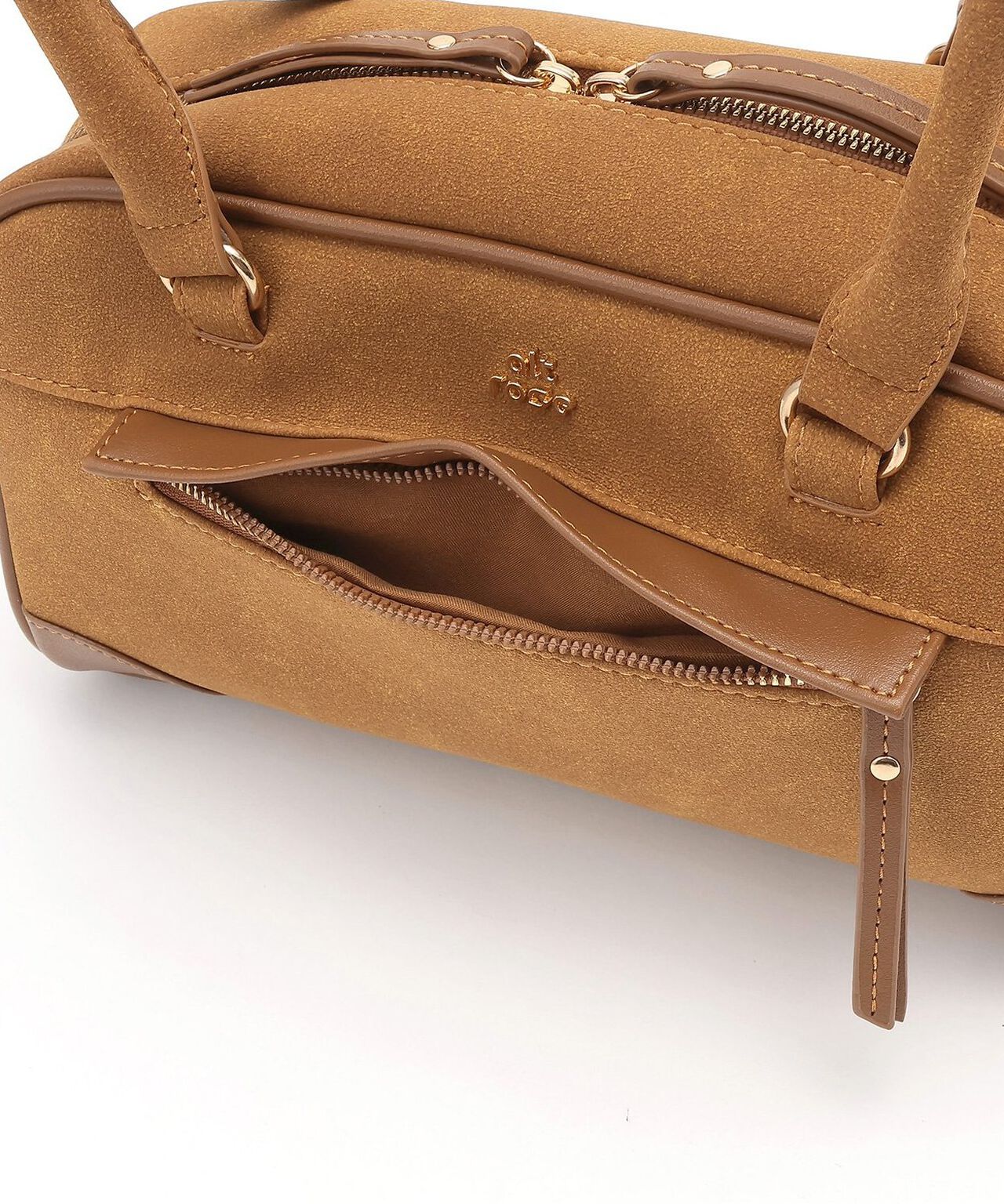 Bi-Color Boston Bag,Camel, large image number 9