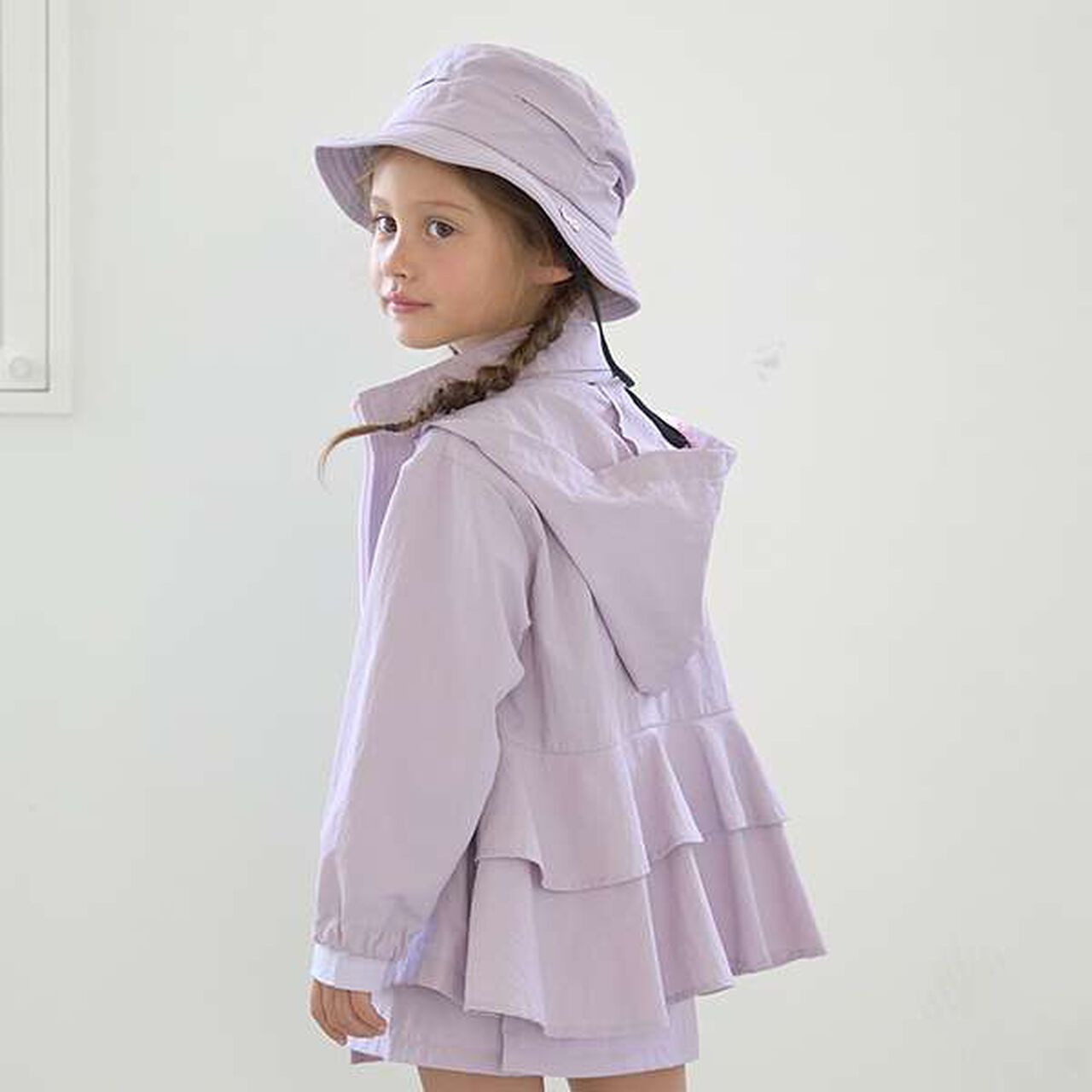 [Water-Repellent] Back Frill A-Line Mountain Parka (Storage Bag Included),Lavender, large image number 25