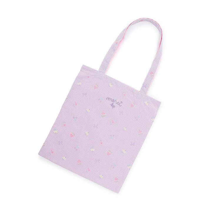 Gingham Foam Print Bag,Sax blue, medium image number 6