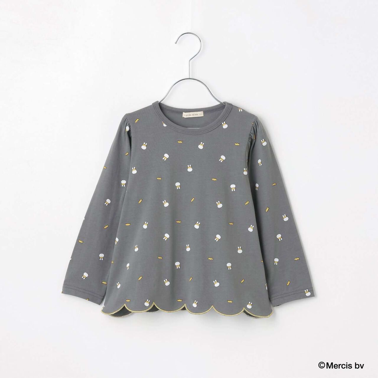 [Miffy] All-Over Pattern Scalloped Hem A-Line T-Shirt,Lavender, large image number 4