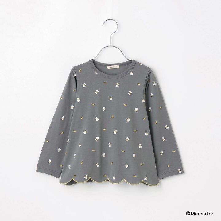 [Miffy] All-Over Pattern Scalloped Hem A-Line T-Shirt,Lavender, medium image number 4