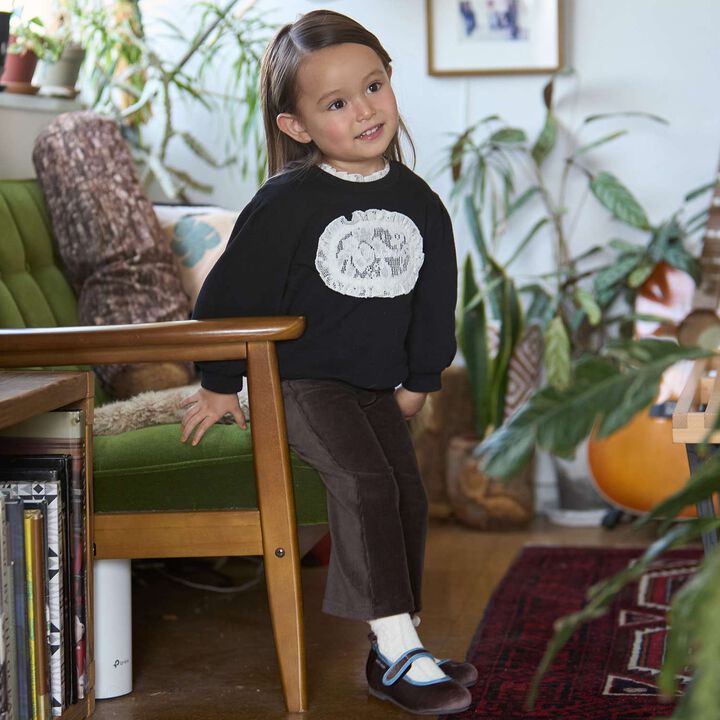 Cut Cord Flared Pants,Blue, medium image number 5