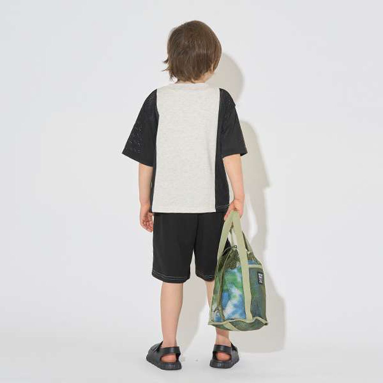 [Kaiteki Tenjiku] Bi-Color Big T-Shirt,Smoke white, large image number 19