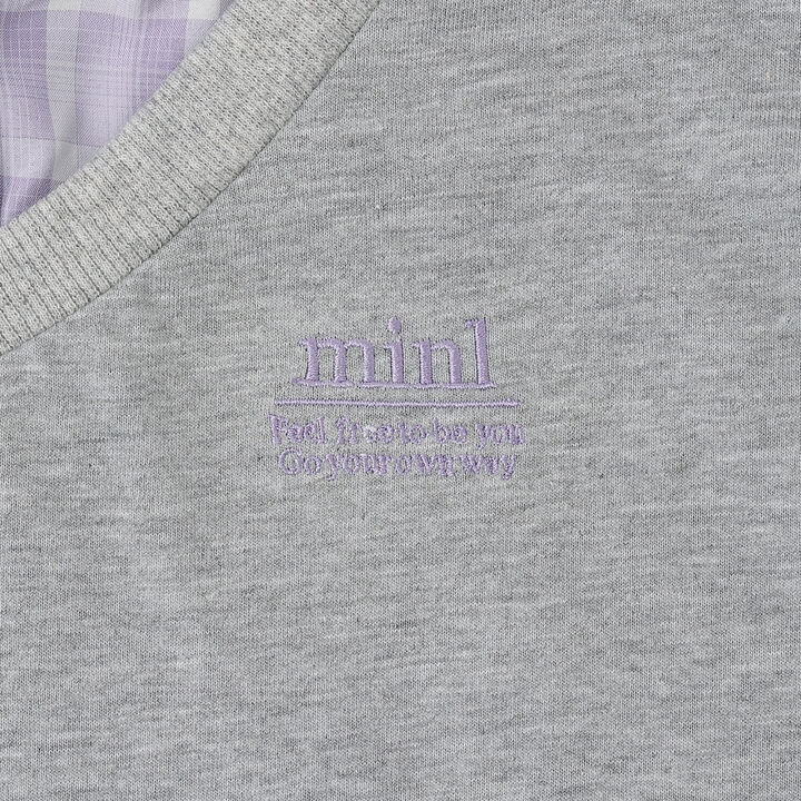 Layered Shirt Hoodie One-Piece Dress,Smoke white, medium image number 10