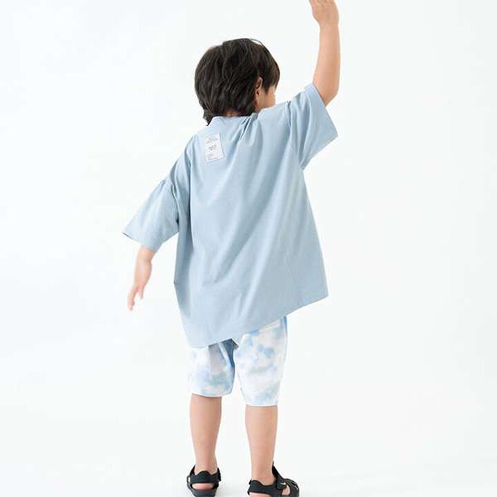 [Amphibious] Mesh Pocket Big Half T-Shirt,Charcoal gray, medium image number 6