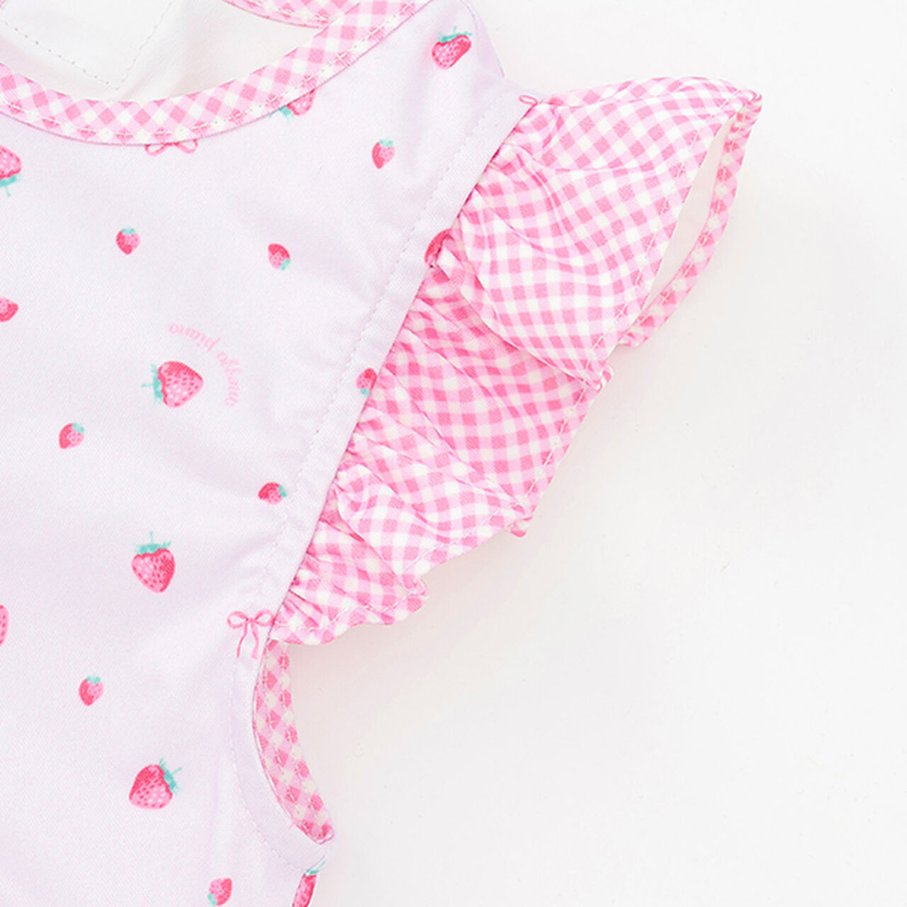 Strawberry Pattern Bib,Light pink, large image number 3