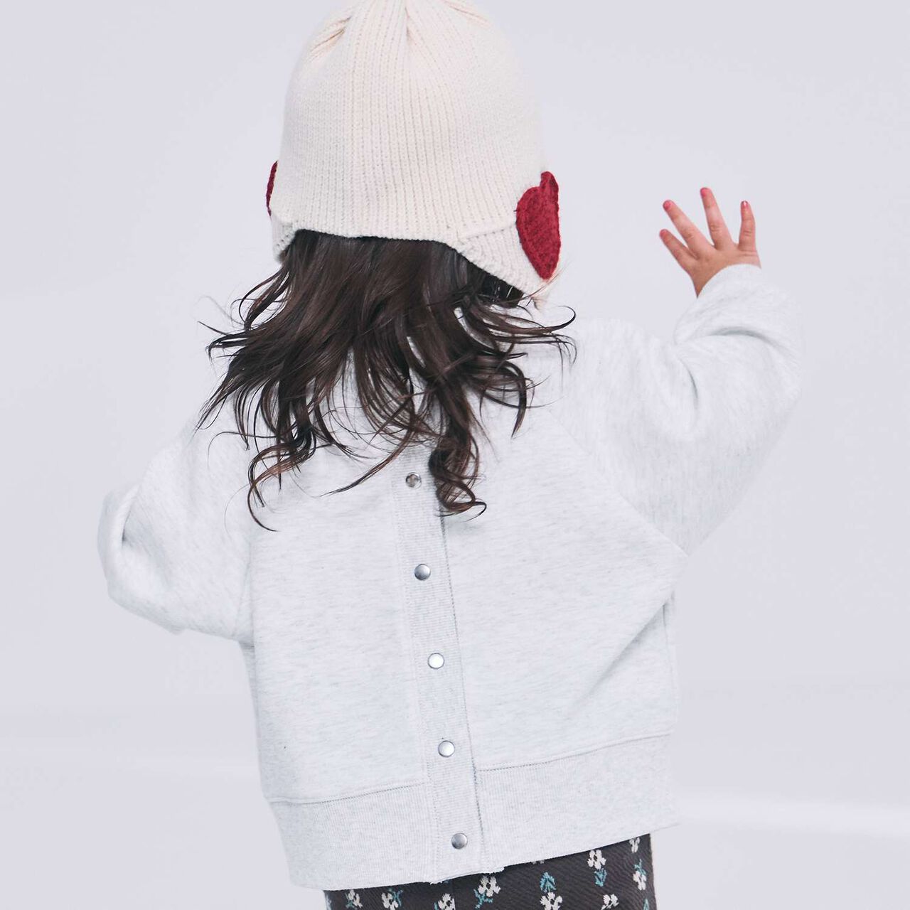 [Parent-Child Matching] Lace Collar 2WAY Cut Cardigan,Beige, large image number 13
