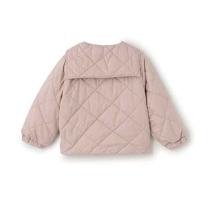 Quilted Bomber Jacket with Removable Sailor Collar,Charcoal gray, medium image number 6