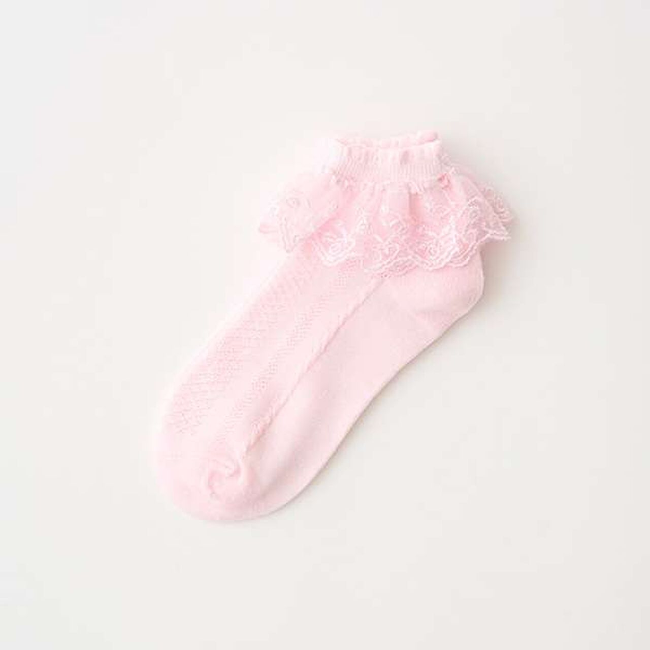 [Lycee Mine Ballet Series] Ruffled Lace Socks,Sax blue, large image number 4