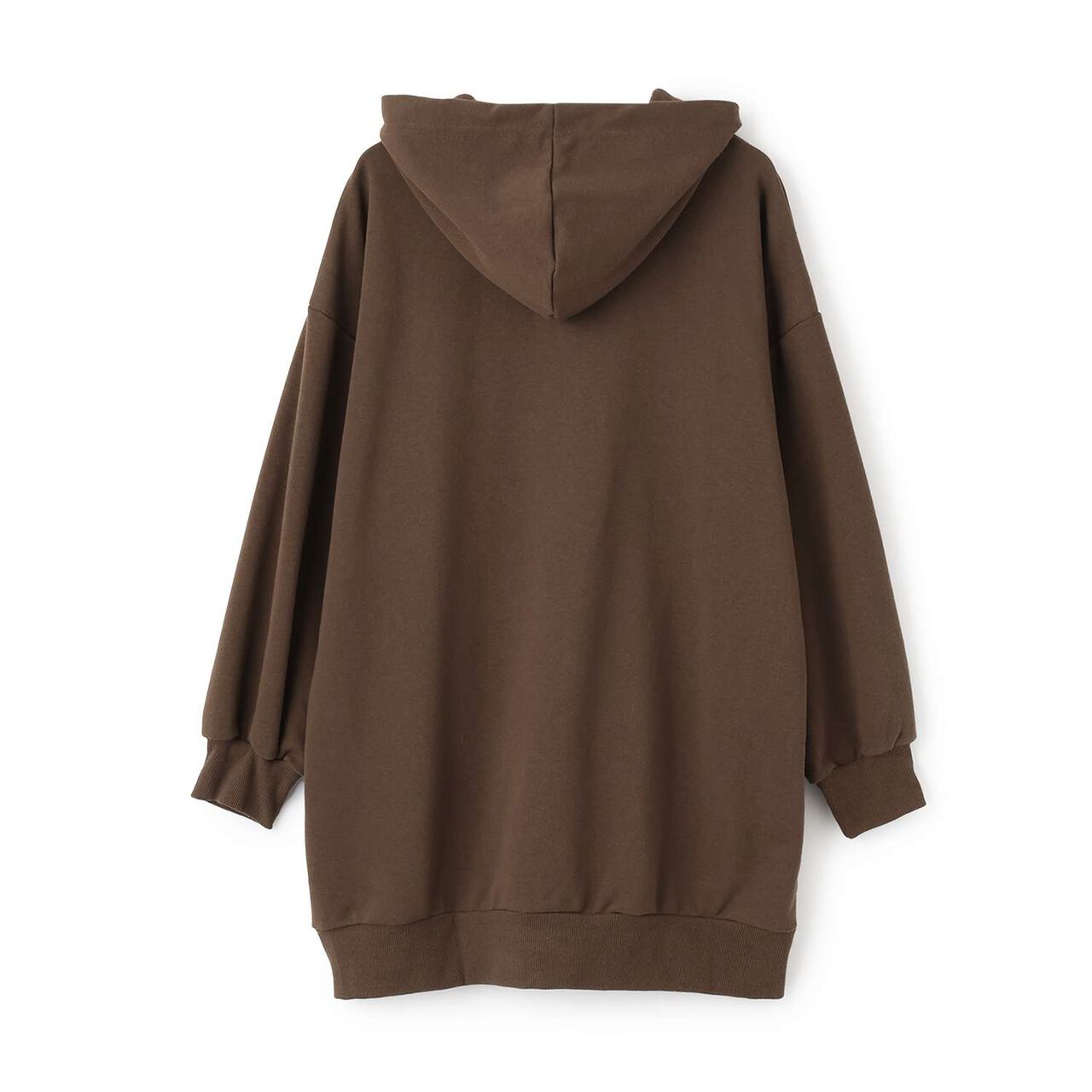 Loose Parka One-Piece Dress,Black, large image number 1