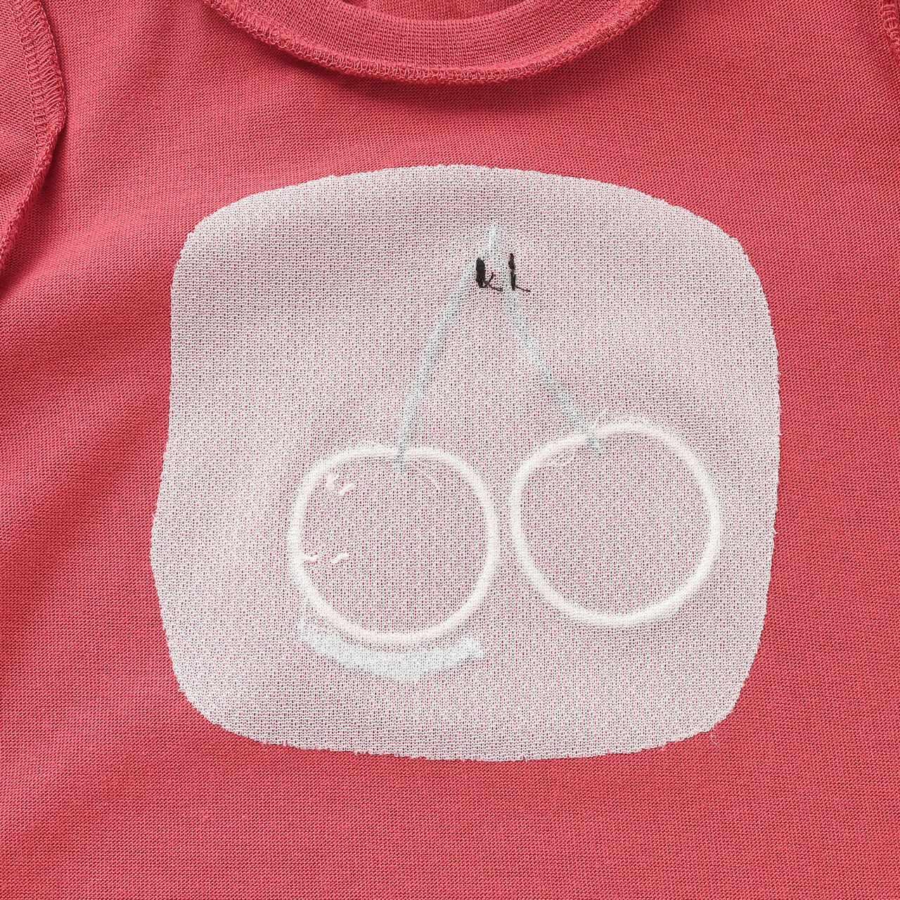 [Cool Touch] Motif Short Sleeve T-Shirt,Red, large image number 7