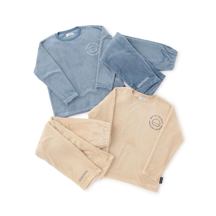 Warm Animal Circle Embroidered Loungewear & Pajama Pants Set,Beige, medium image number 14