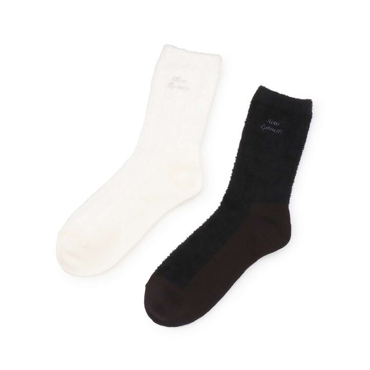 Shaggy Rib Crew Socks,Off white, medium image number 4
