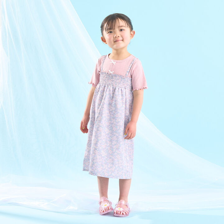 [Easy Wear♪] [Cool Touch] 4-Way Separate Yukata with Obi (OHANA) [Kids Girls],Coral red, medium image number 24