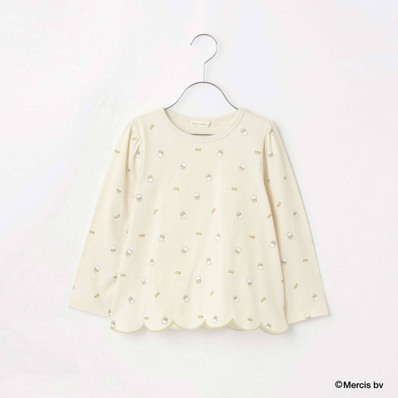 [Miffy] All-Over Pattern Scalloped Hem A-Line T-Shirt,Lavender, large image number 1