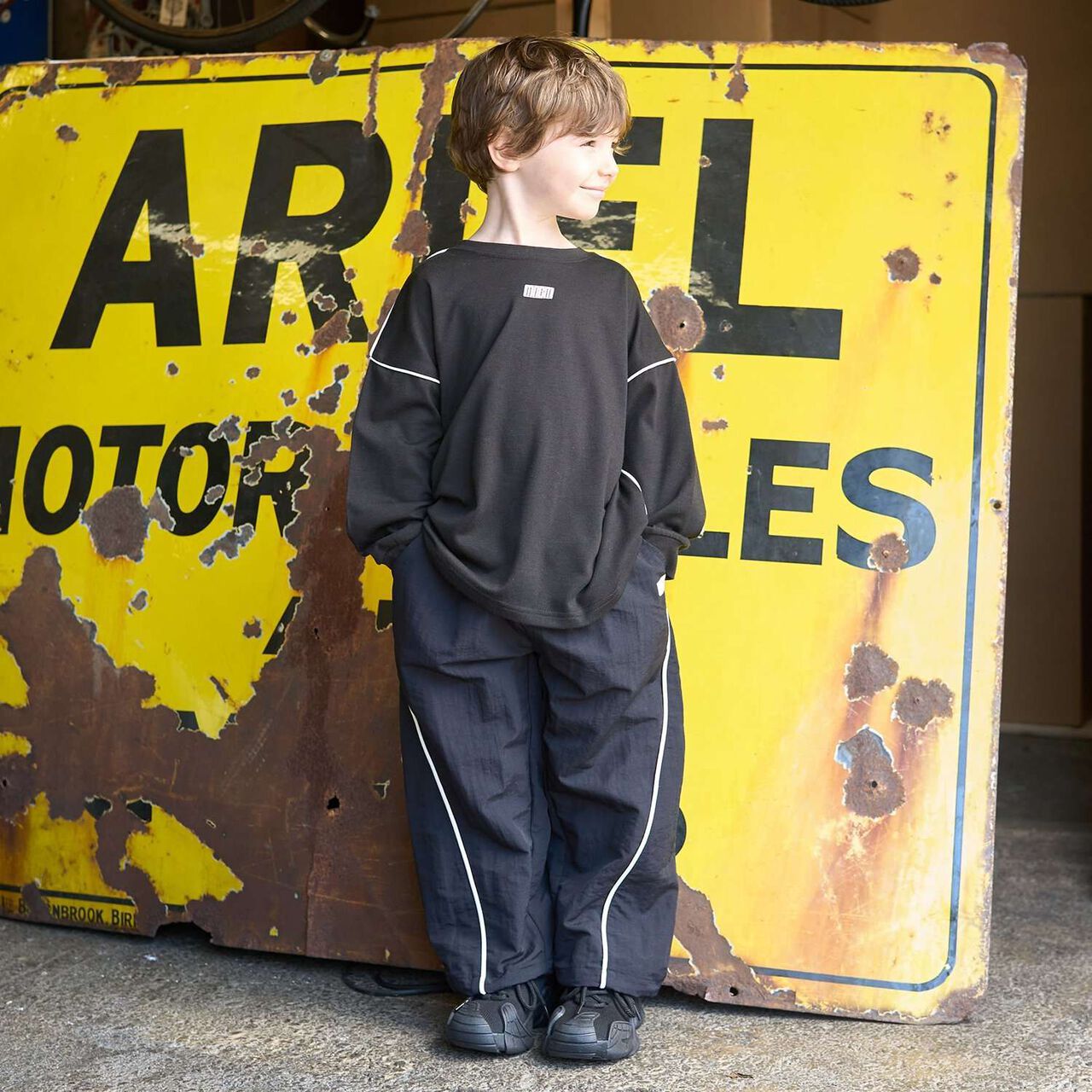 [MNCM] [Comfortable Jersey Fabric] Piping Big T-Shirt,Charcoal gray, large image number 28