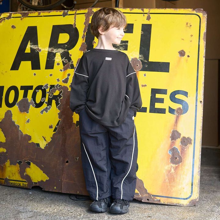 [MNCM] [Comfortable Jersey Fabric] Piping Big T-Shirt,Charcoal gray, medium image number 28